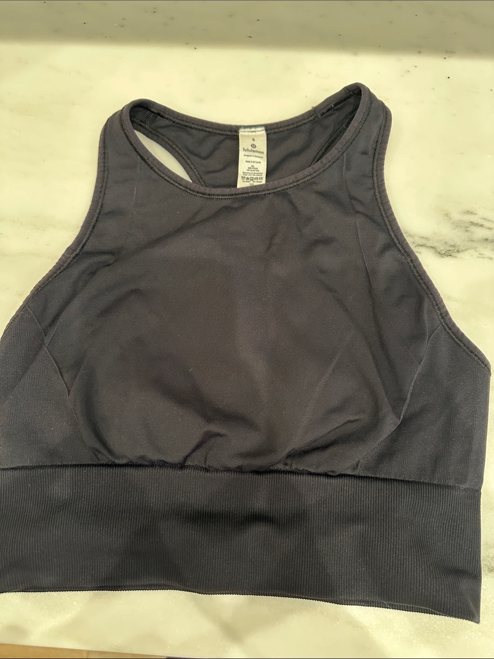 lululemon  size 6 athletica High-Neck bra.  Like new